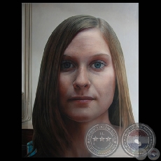 CHICA CON PECAS, 2010 - Óleo sobre lienzo de ENRIQUE COLLAR